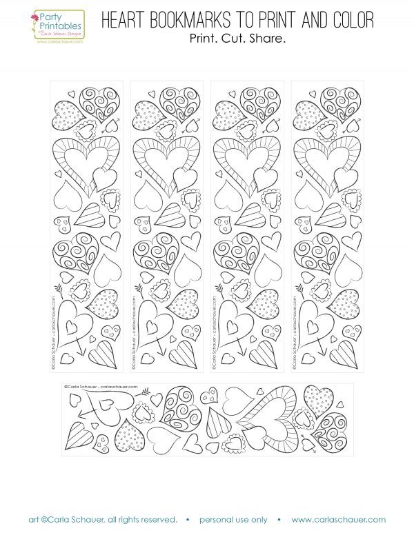 Coloring Bookmarks To Print
