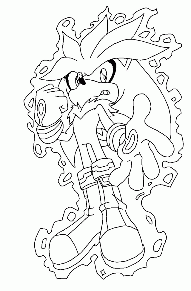 Silver Shadow Sonic Coloring Pages