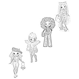 Full Size Lol Surprise Omg Dolls Coloring Pages Printable