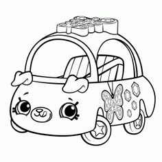 Printable Shopkins Cutie Cars Coloring Pages