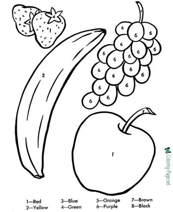 Fruit Coloring Pictures