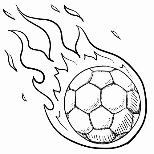 Cute Soccer Ball Coloring Pages
