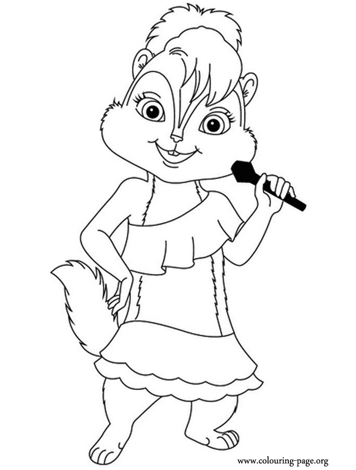 Brittany Alvin And The Chipmunks Coloring Pages