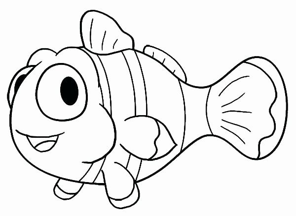 Cartoon Clown Fish Coloring Pages