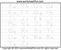 Tracing Alphabet Worksheets A-z