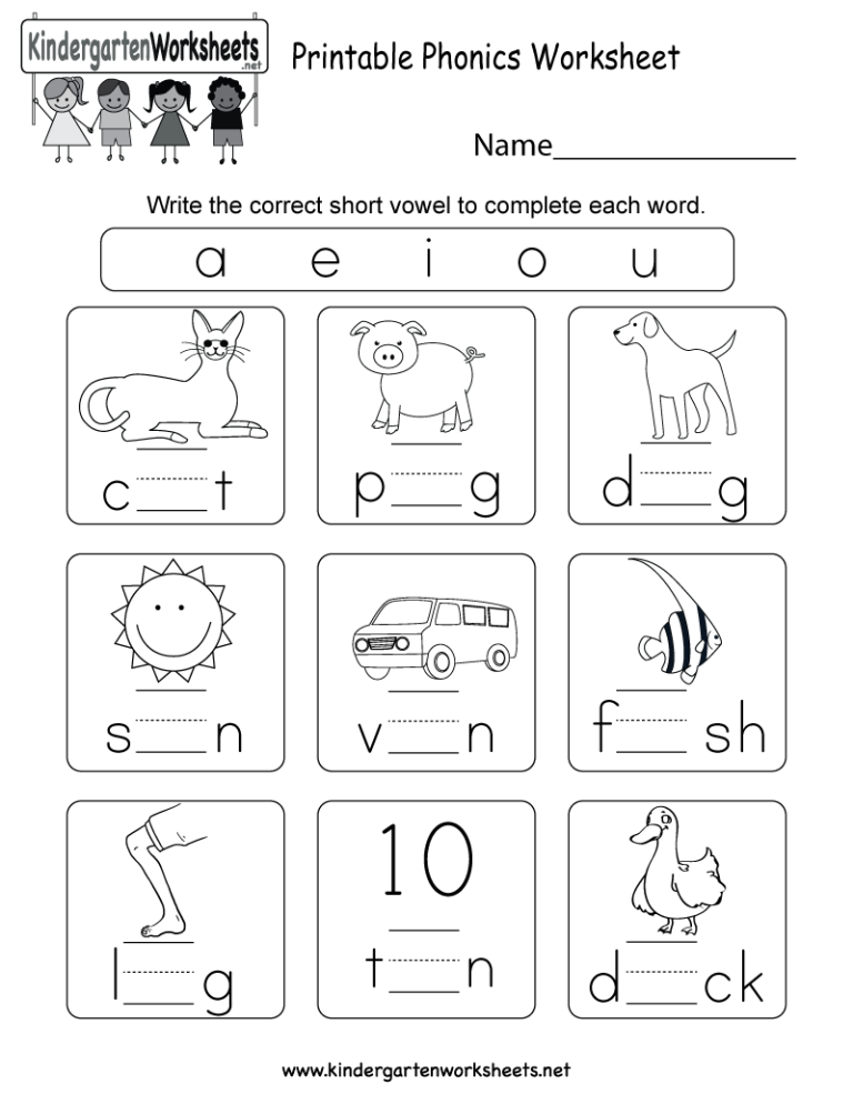 Free Printable Kindergarten Worksheets Pdf