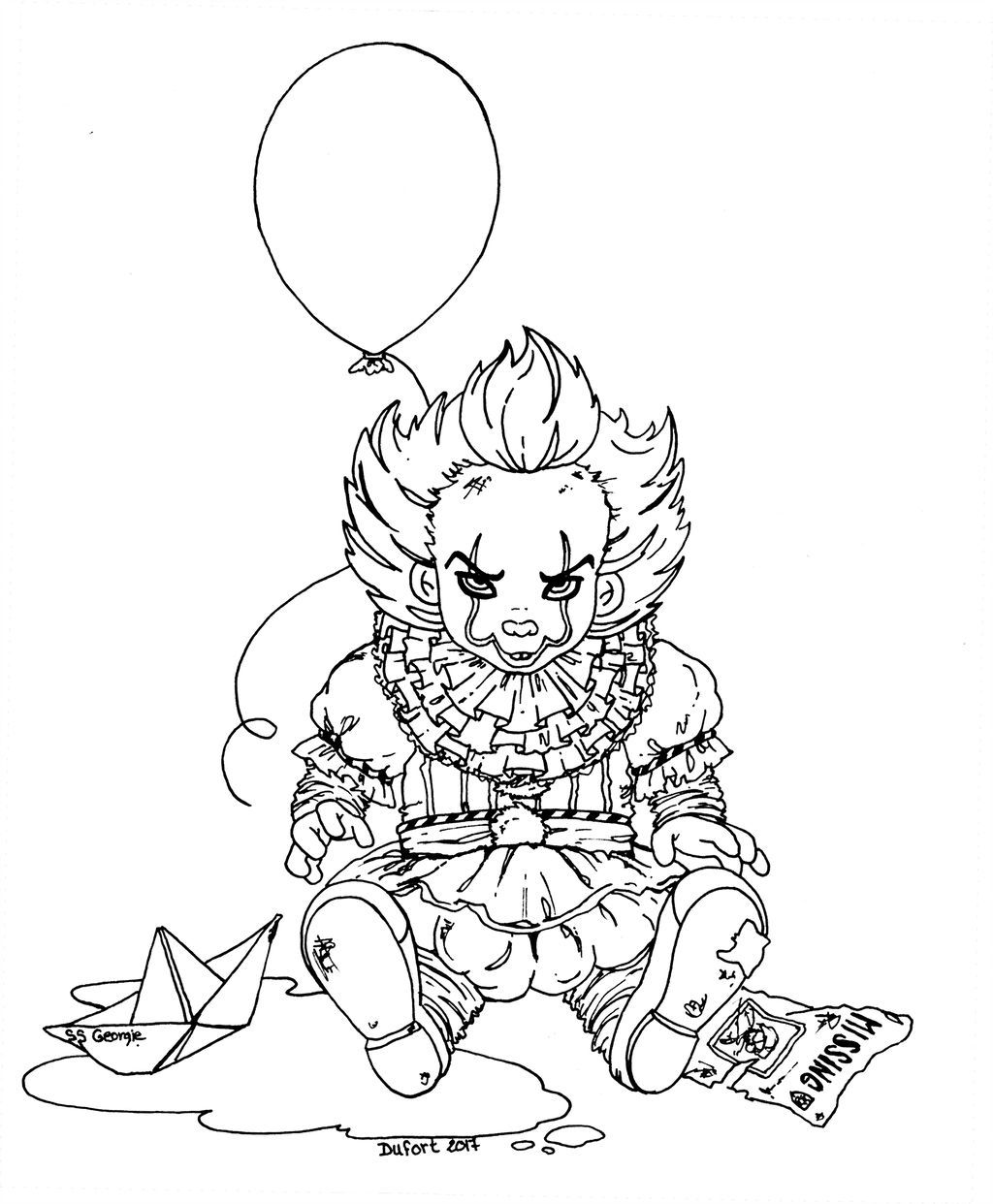 Pennywise Coloring Pages For Kids