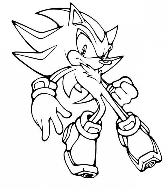 Sonic Boom Shadow Sonic Coloring Pages