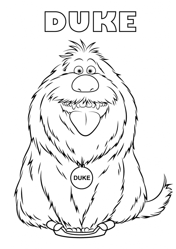 Max Secret Life Of Pets Coloring Pages
