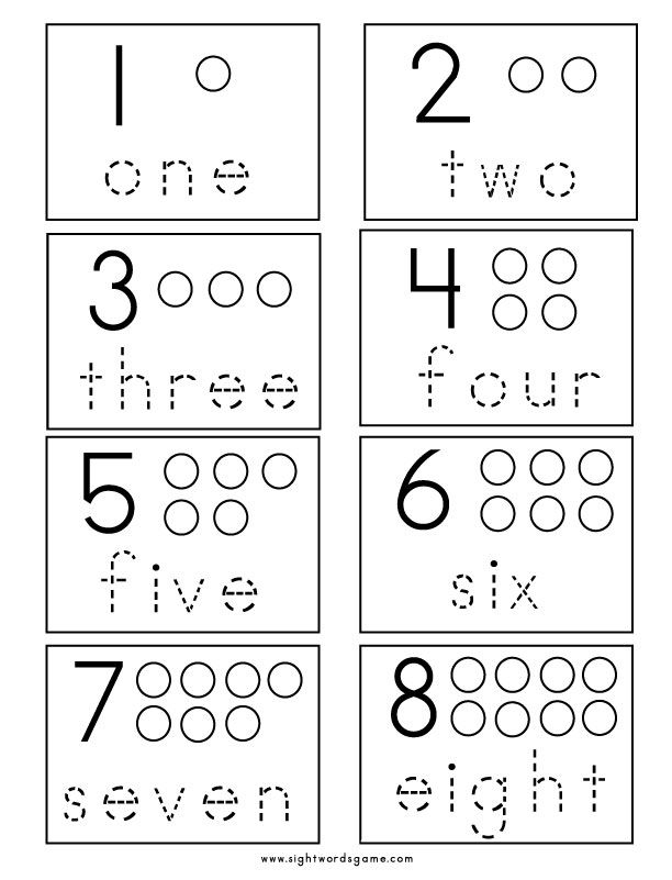 Number Worksheets For Kids Preschool