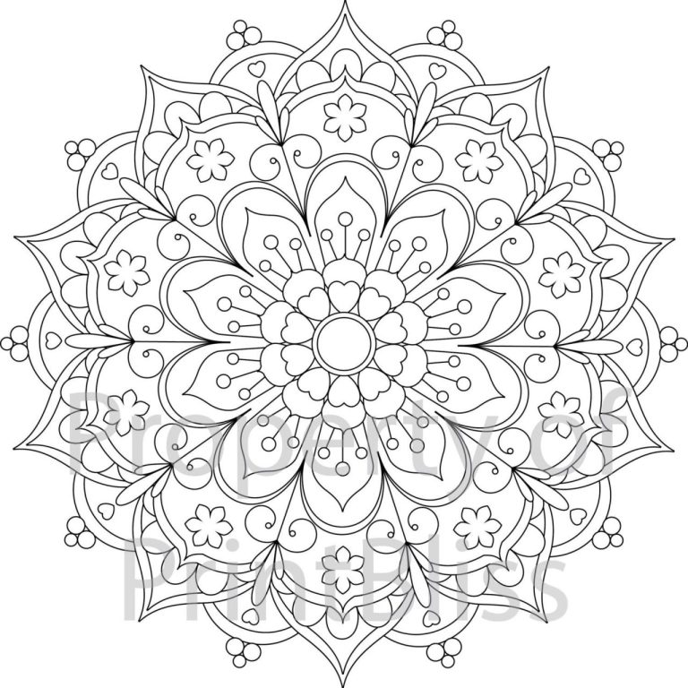 Flower Mandala Coloring Pages Pdf