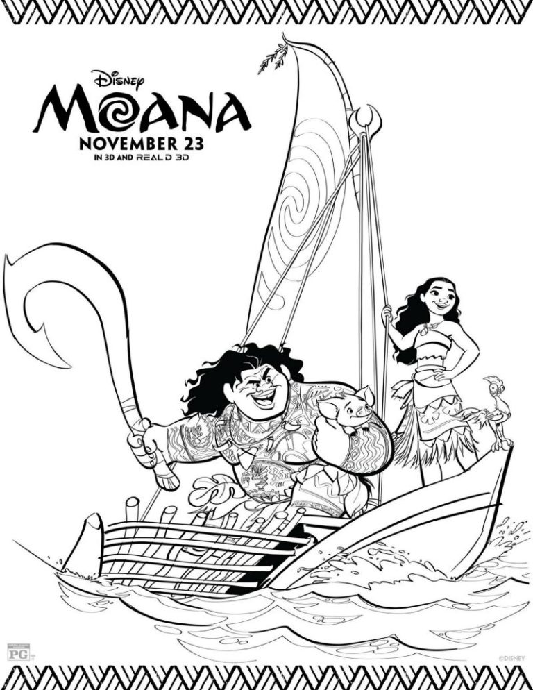 Coloring Pages Disney Moana