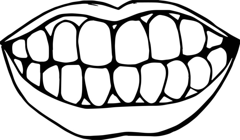 Blank Tooth Coloring Page