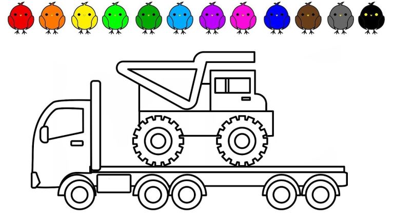 Dump Truck Coloring Pages For Kids
