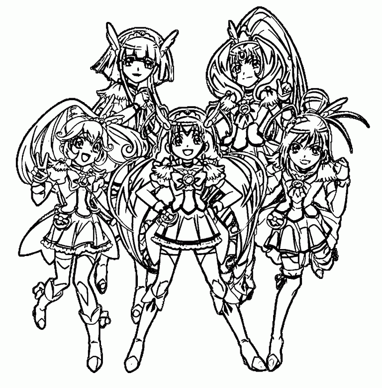 Glitter Peace Glitter Force Coloring Pages