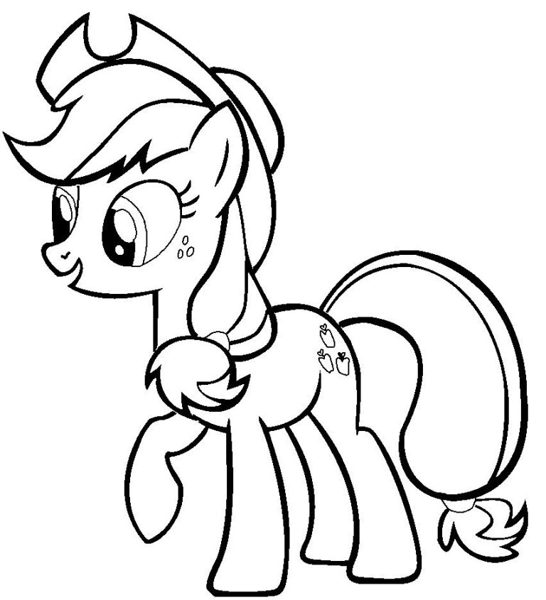 Applejack Fluttershy My Little Pony Coloring Pages