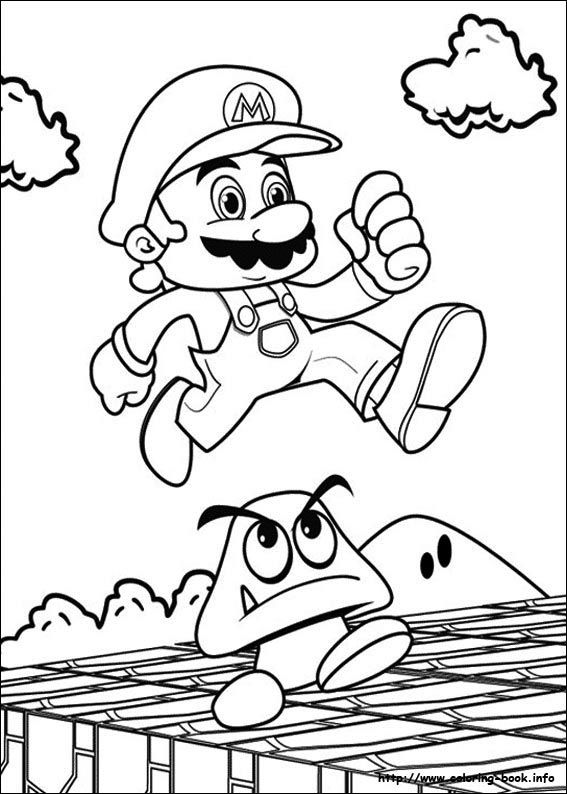 Printable Super Mario Coloring Pictures