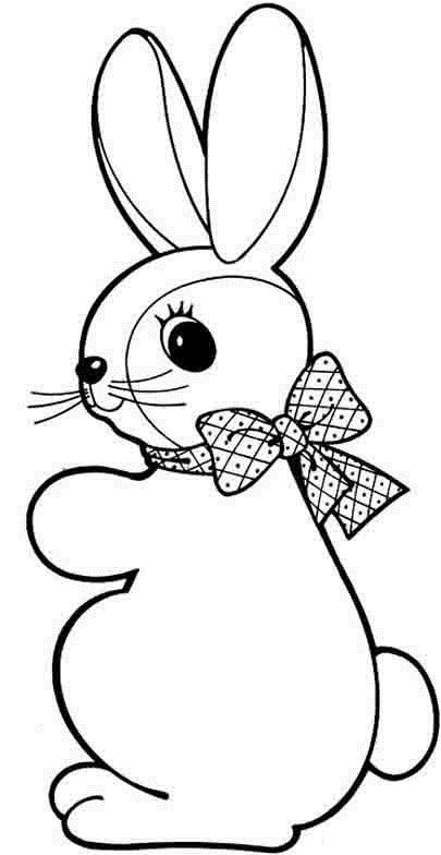 Easter Bunny Colouring Pages