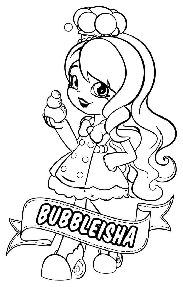 Printable Shopkins Girls Coloring Pages
