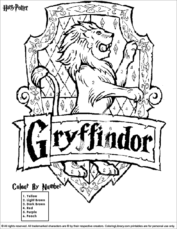 Cute Kawaii Free Printable Easy Harry Potter Coloring Pages
