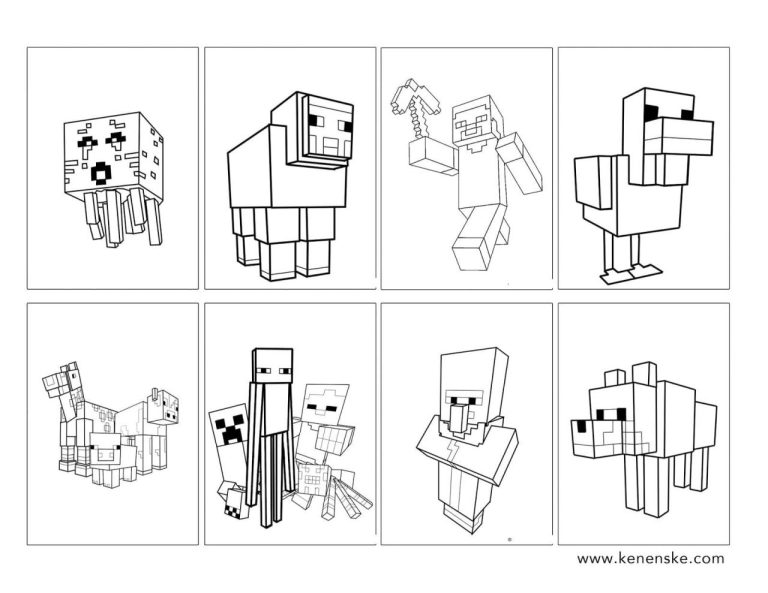 Minecraft Coloring Book Pages