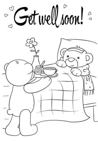 Get Well Soon Coloring Pages Free