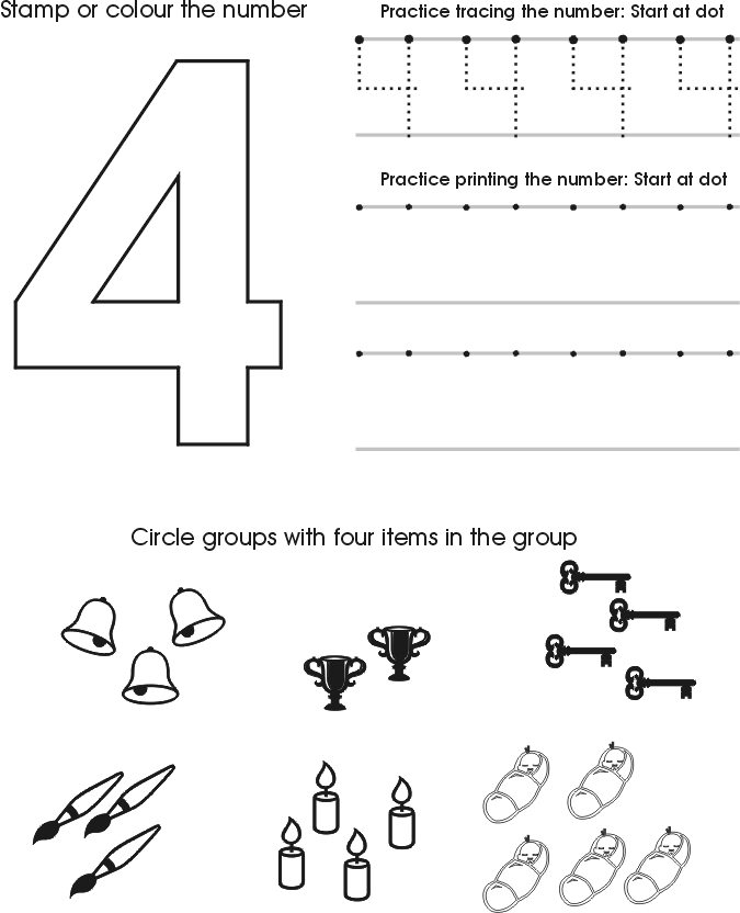 Printable Worksheets For Kids Numbers