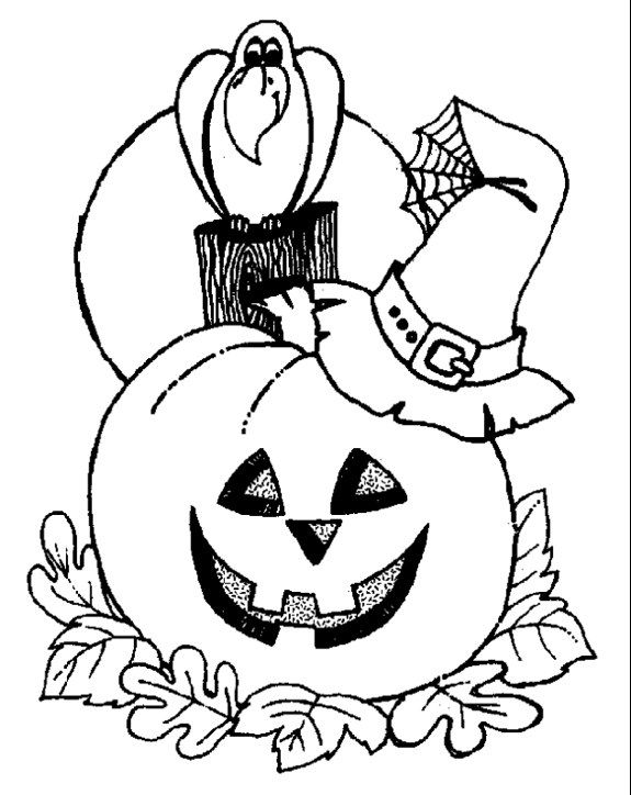 Print Full Size Printable Halloween Coloring Pages