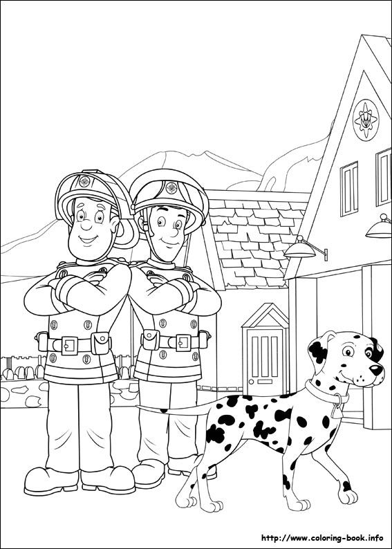 Firefighter Fireman Sam Coloring Pages