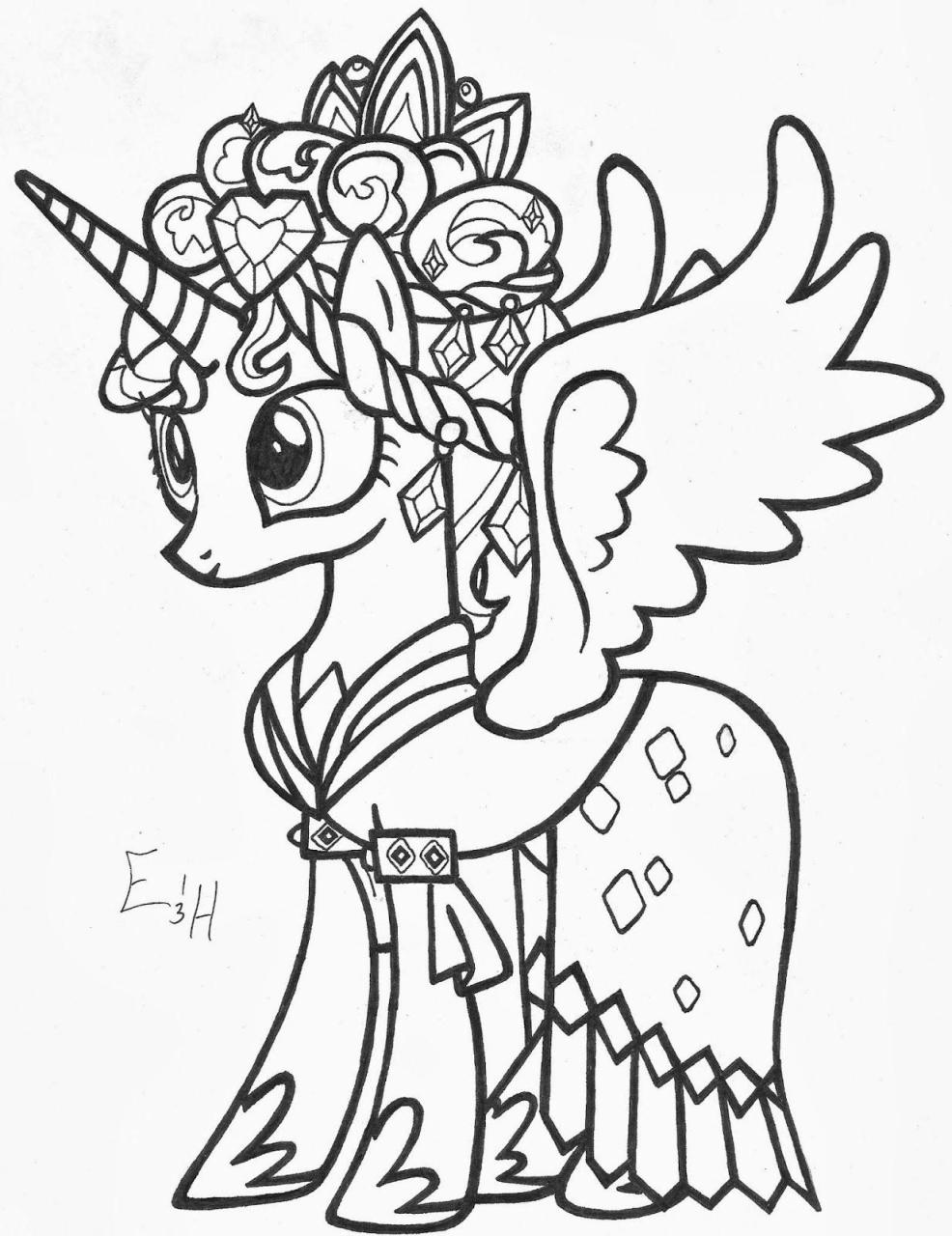 Printable Princess Cadence Wedding My Little Pony Coloring Pages