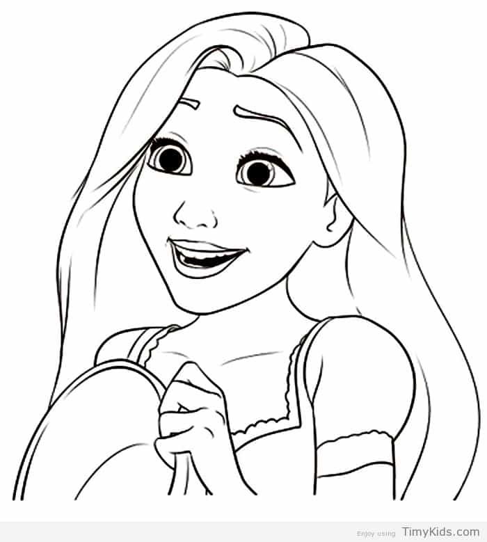 Rapunzel Disney Princess Colouring Pages