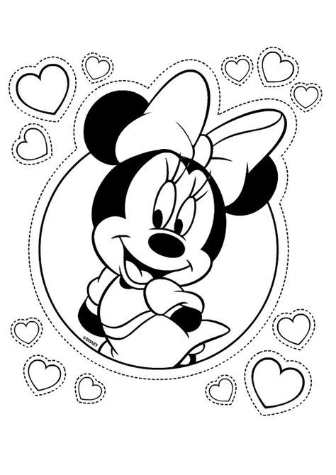 Printable Cute Minnie Mouse Coloring Pages