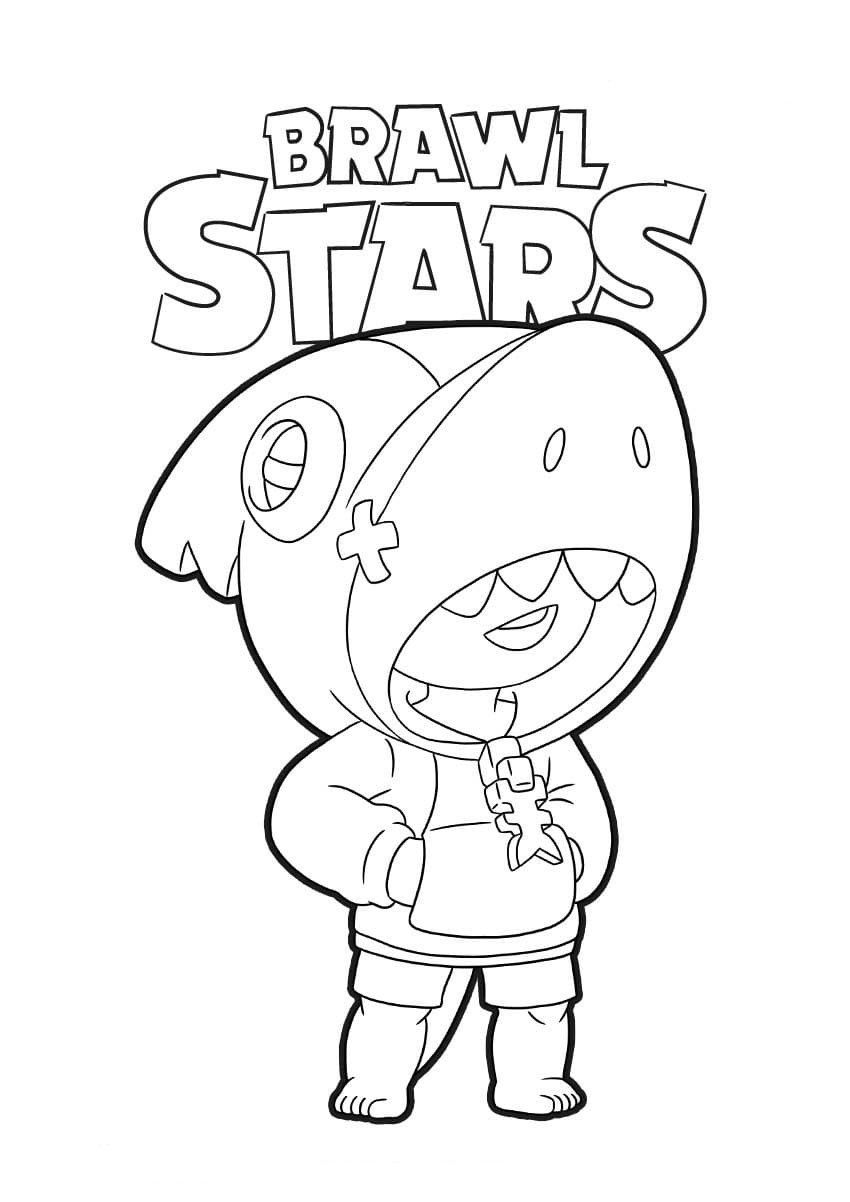 Wallpaper Brawl Stars Coloring Pages Leon