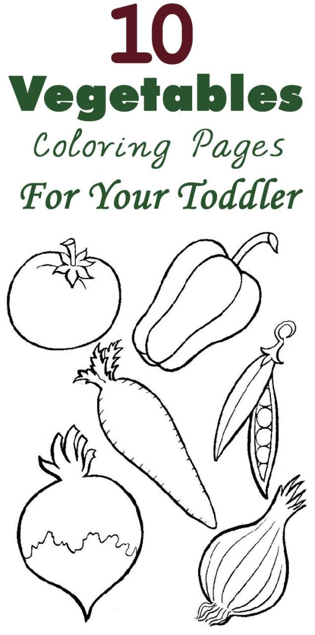 Kindergarten Vegetables Coloring Pages With Names