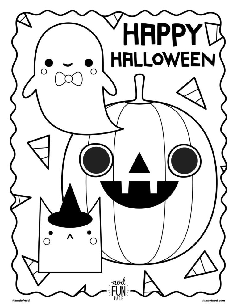 Cute Adorable Halloween Coloring Pages