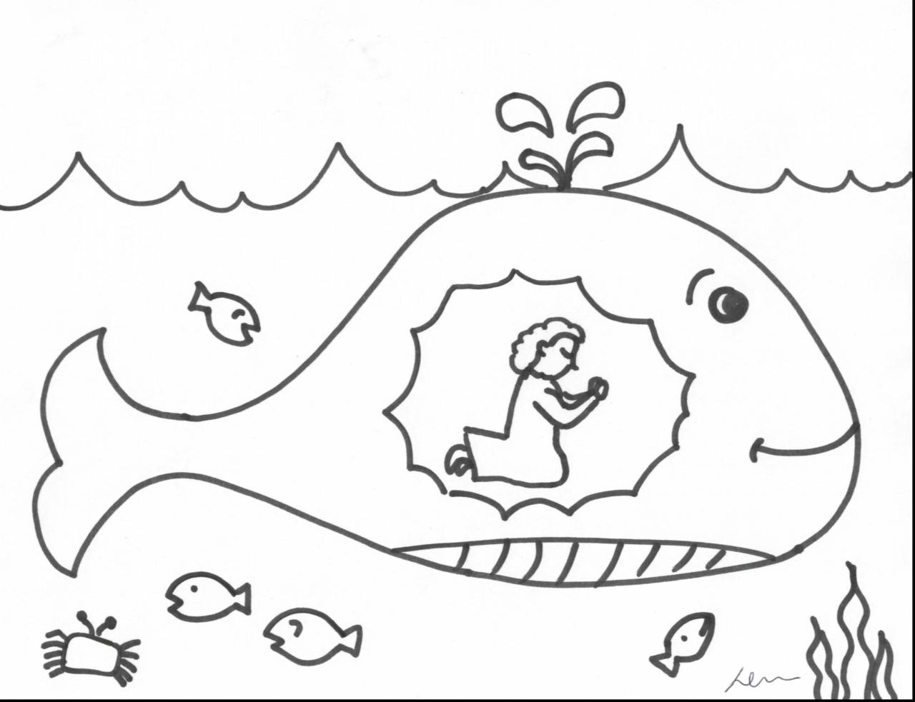 Jonah And The Whale Coloring Page Free