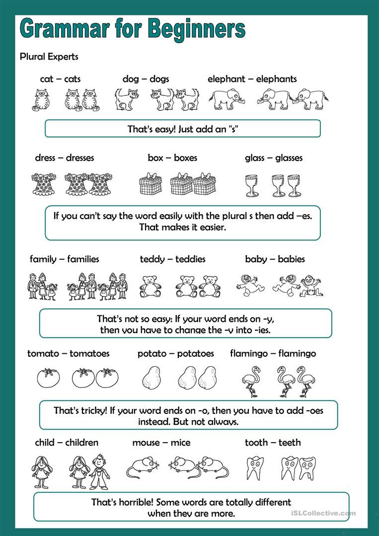 Printable English For Beginners Worksheets