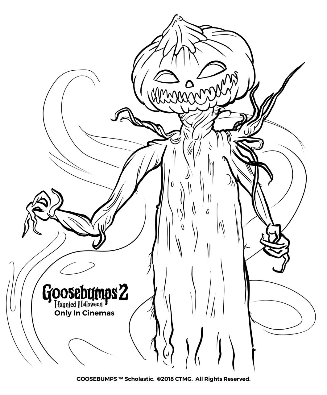 Scary Goosebumps Coloring Pages