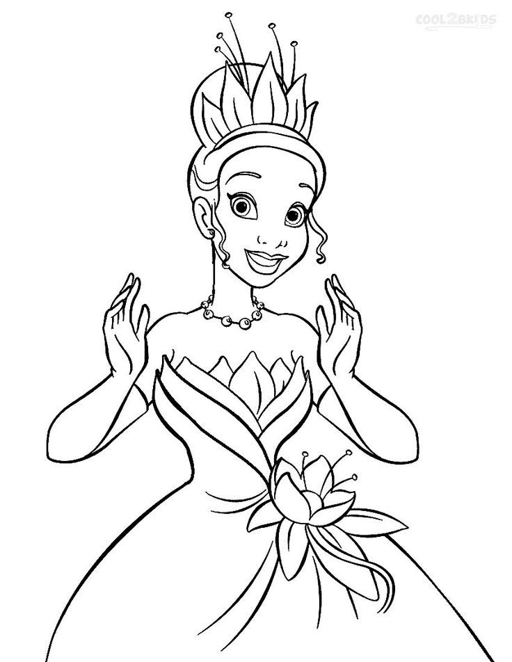 Princess Tiana Coloring Pages