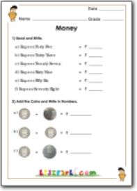 Money Worksheets For Grade 2 Indian