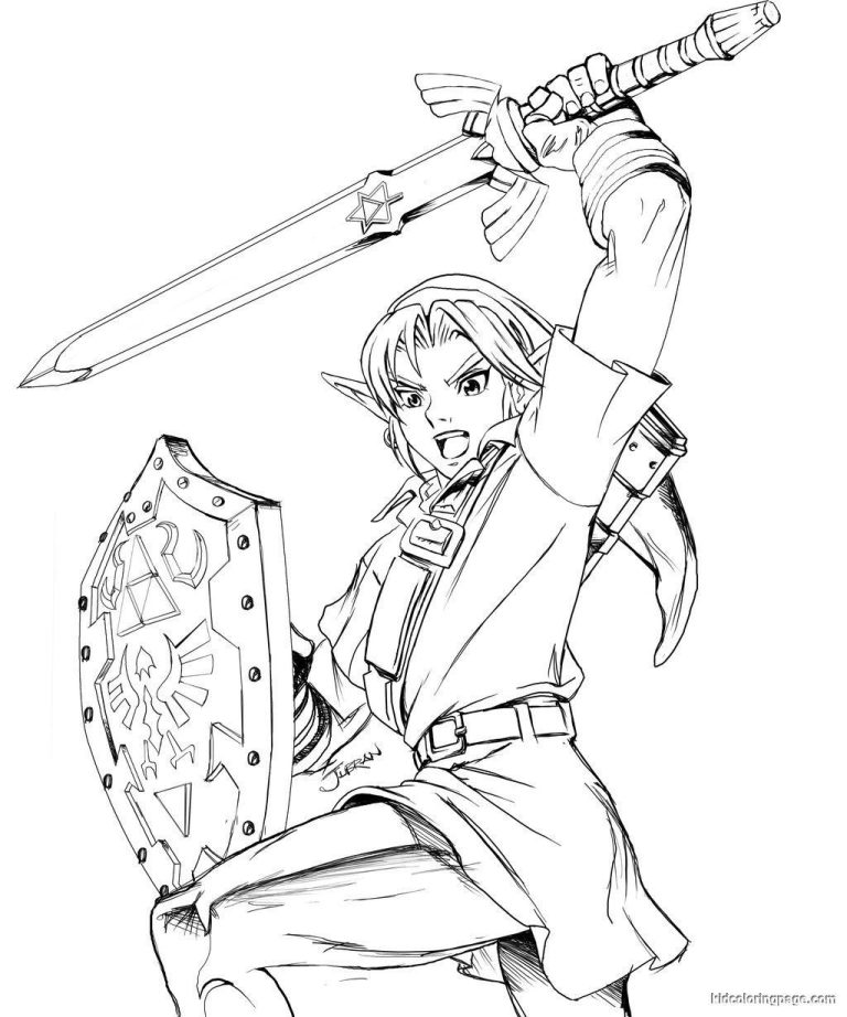 Link Coloring Pages Botw