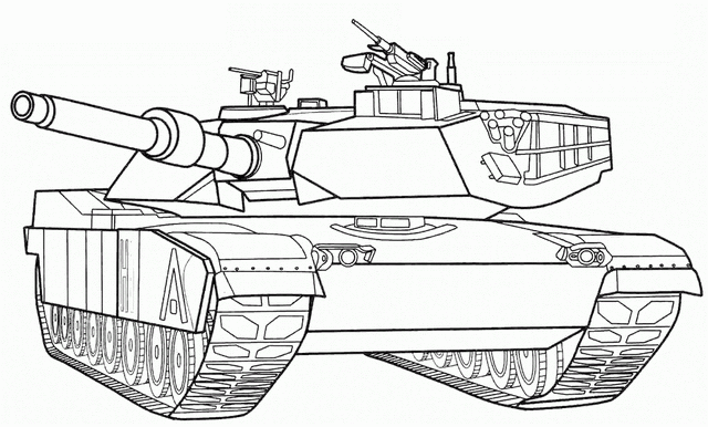 Simple Tank Coloring Pages