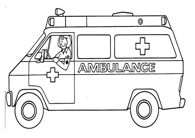 Ambulance Coloring Pages For Toddlers