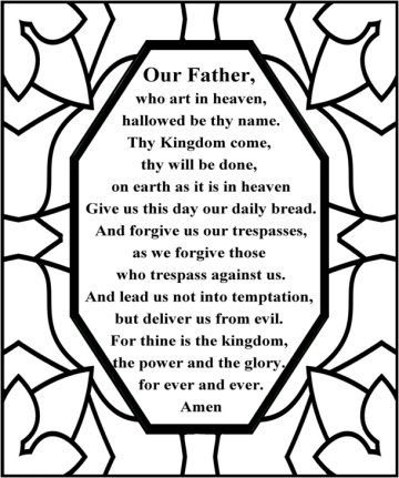 Free Printable The Lord's Prayer Coloring Pages Printable