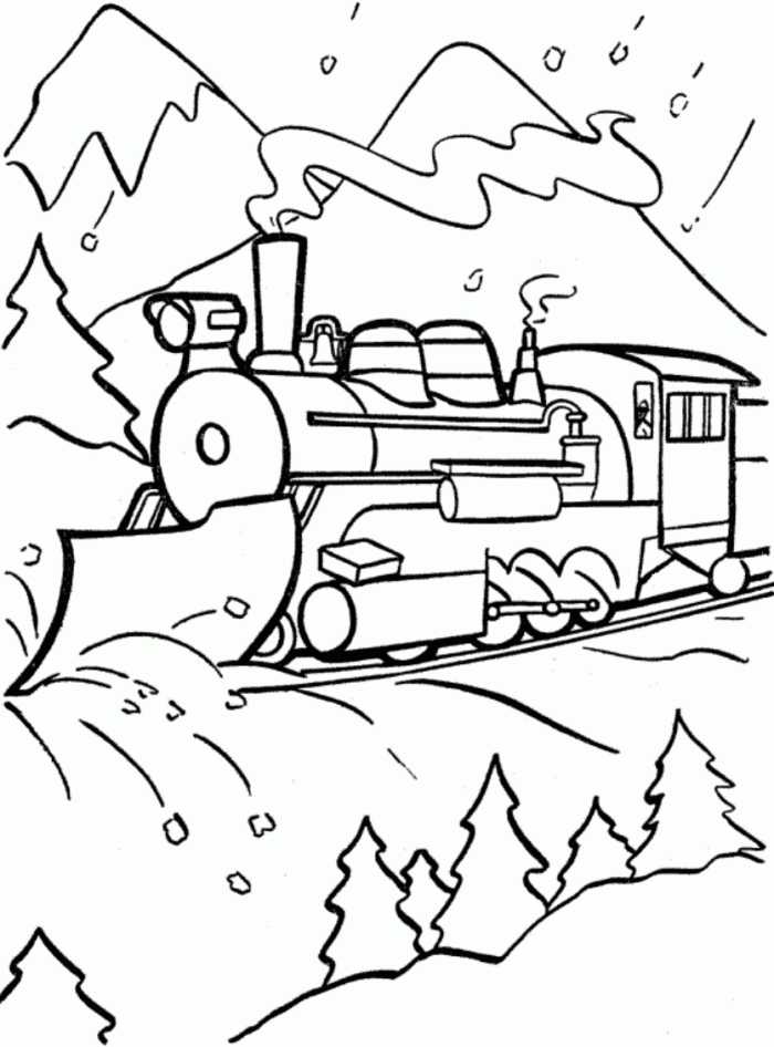 Polar Express Train Coloring Pages