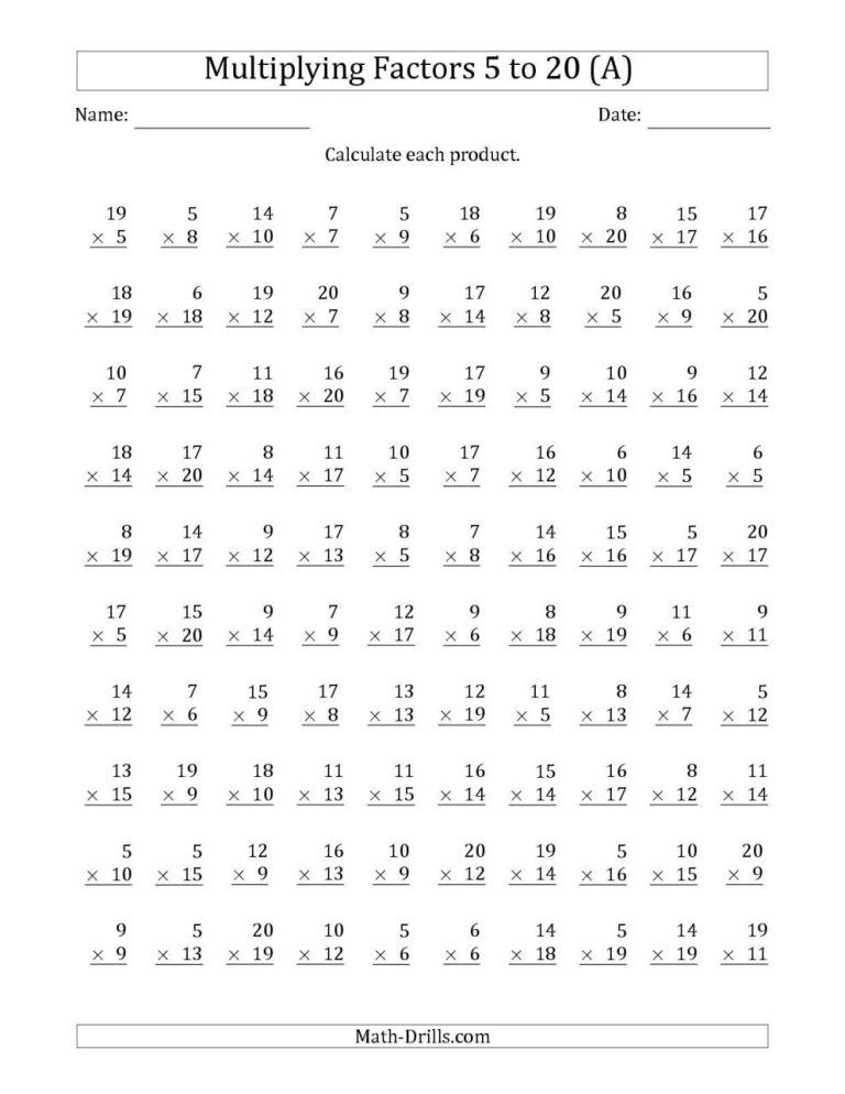 Multiplication 2nd Grade Math Worksheets Pdf