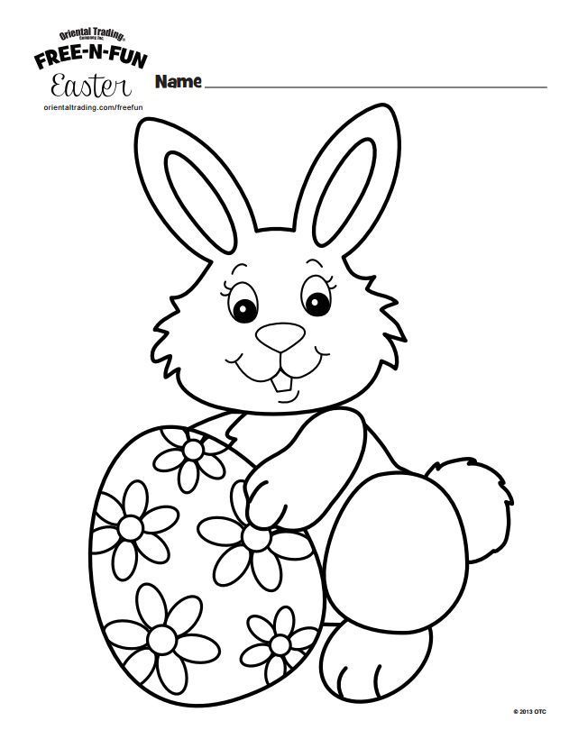 Printable Easter Bunny Colouring