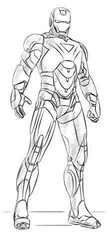 Iron Man Colouring Images
