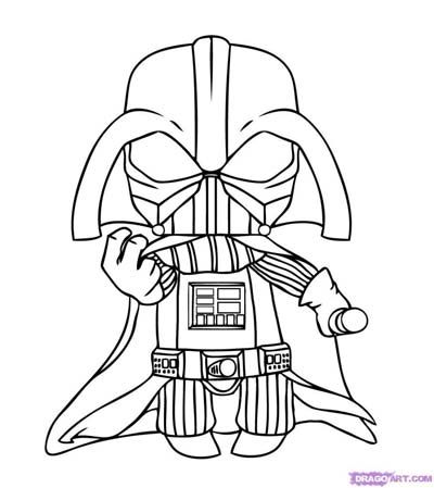 Mask Darth Vader Coloring Page