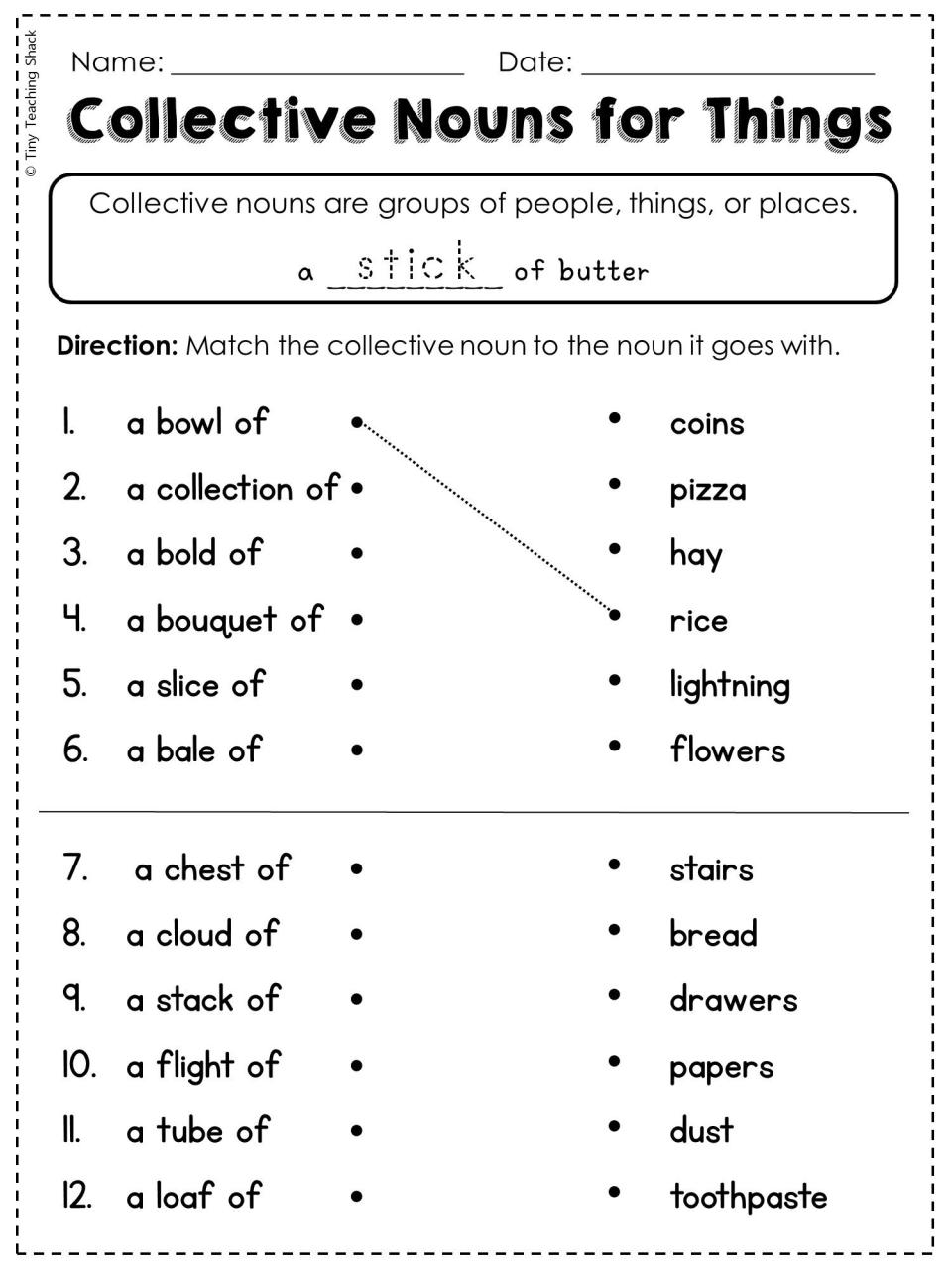 Collective Nouns Worksheet For Grade 3